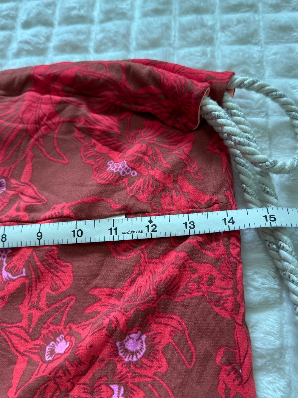 Maaji Red Floral Drawstring Backpack Sling Bag ~ Beach Tropical Swim - Picture 5 of 6